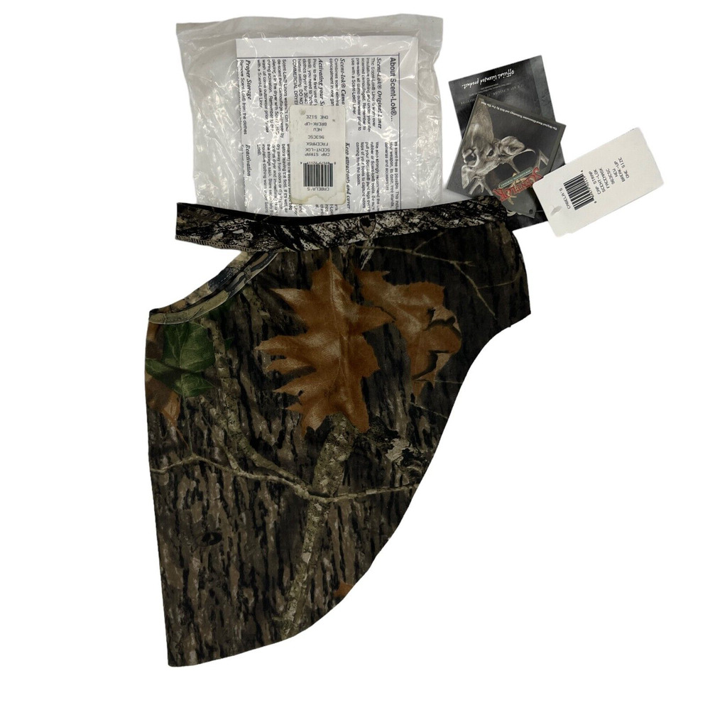 Vintage Cabelas Cap Strap Face Mask‎ Mens OSFA Camo Hunting Scentlok Made USA